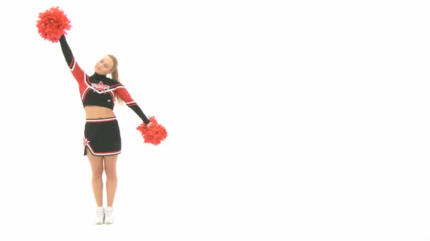 cheerleaderka robi cartwheel - Materiał filmowy, wideo