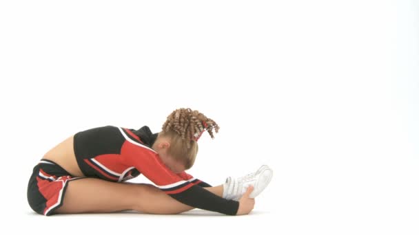 Cheerleader stretches - Materiał filmowy, wideo