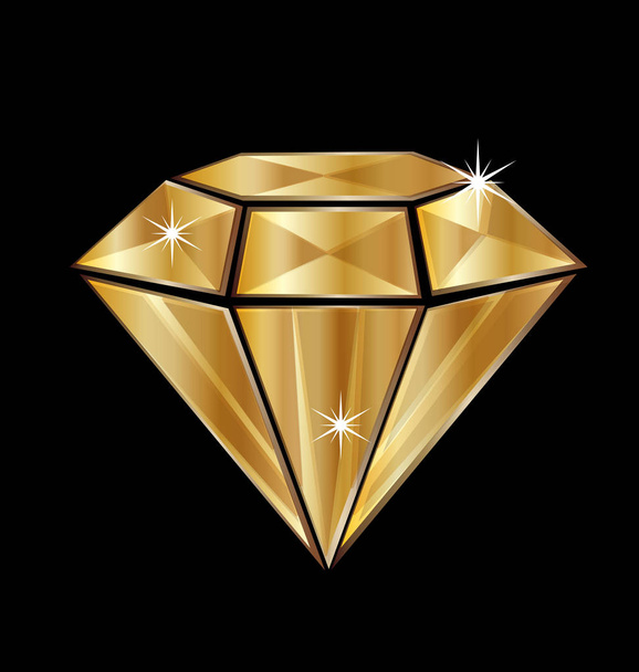 Oro diamante aislado vector
 - Vector, Imagen