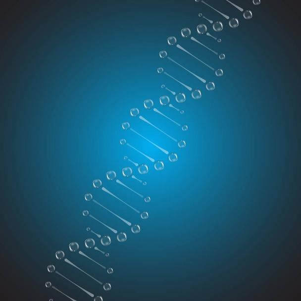 DNA chains structure from air bubbles. Vector illustration. - Vector, Image