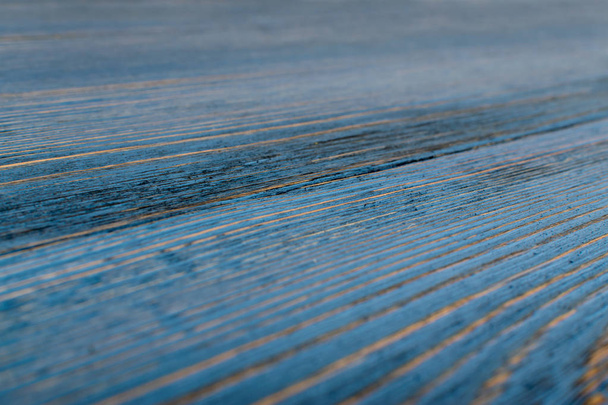 Beautiful vintage pale blue wood background. Light old painted wooden table surface. Rustic light blue pastel desk board or plank texture - Photo, image