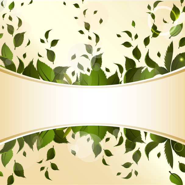 abstrakter Hintergrund mit grünen Blättern für das Design - Vektor, Bild