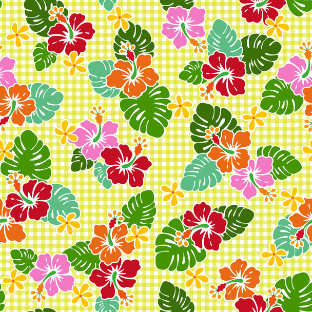 Hibiscus bloemenpatroon, ik heb getekend voor het ontwerpen van het Hibiscus, dit schilderij blijft herhaaldelijk, dat het is een werk van vector - Vector, afbeelding