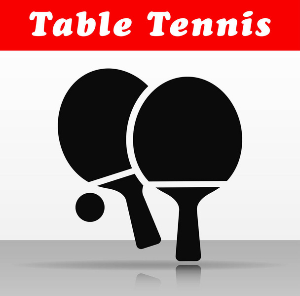 Illustration of table tennis vector icon design - Vector, Imagen