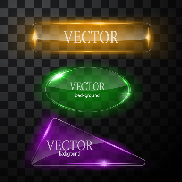 Glass vector button plane. Easy editable background - Wektor, obraz