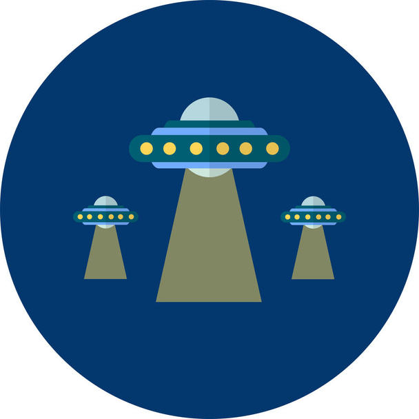 UFO ikon tervrajz - Vektor, kép