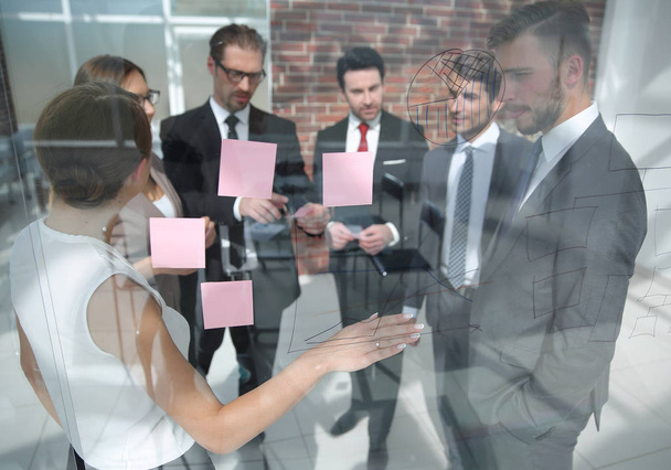 Менеджер показывает бизнес-команды бизнес-заметки
 - Фото, изображение