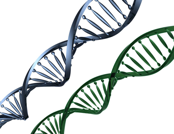 DNA code 3d concept geïsoleerd. 3D-gerenderde afbeelding - Foto, afbeelding