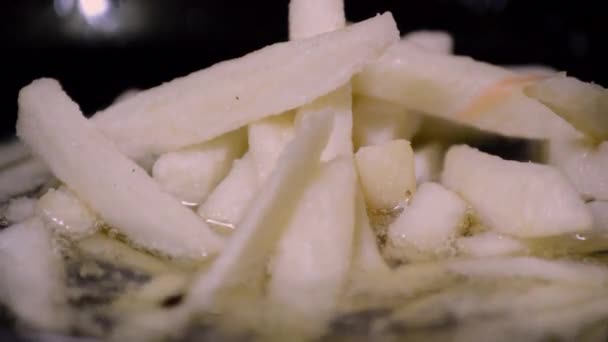 patates kızartması timelapse lokanta - Video, Çekim