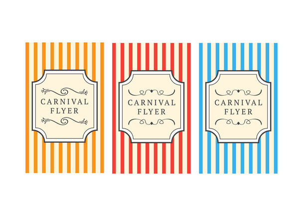 De sjabloon van de folder van de carnaval. Carnaval vintage teken. Carnaval vector bulletin - Vector, afbeelding