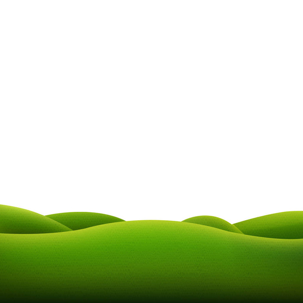 Grüne Landschaft isoliert mit Gradientennetz, Vektorillustration - Vektor, Bild