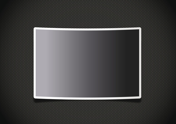 Photo frame on grid background - Διάνυσμα, εικόνα