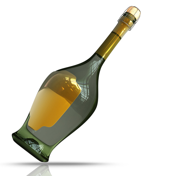 Bottles of champagne with empty label. - Fotó, kép