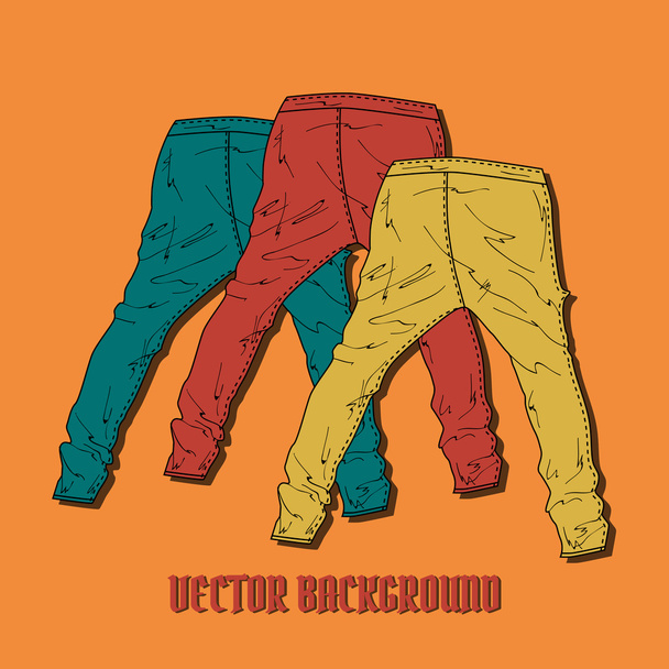 Vector background with pants. - Wektor, obraz
