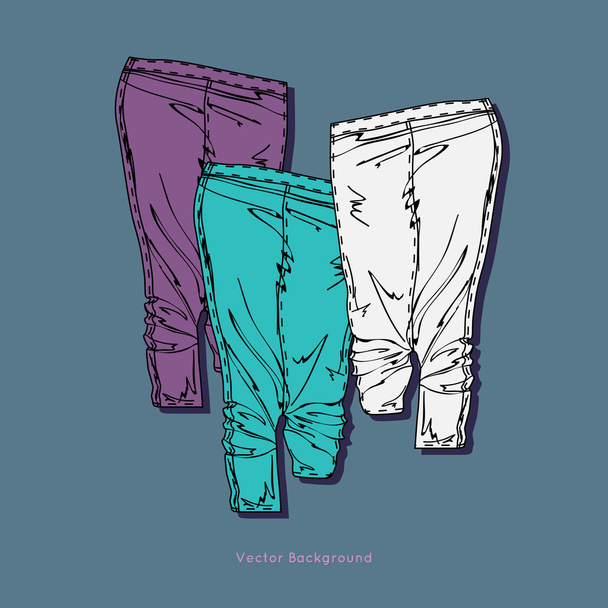 Vector background with pants. - Vector, Image