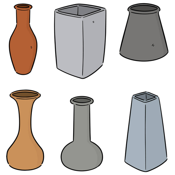 vector set of vase - Wektor, obraz