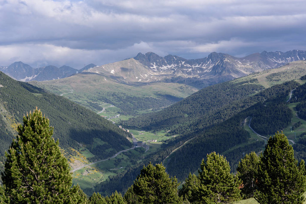 Natural landscape of the Incles Valley, Canillo, Andorra. - Photo, Image