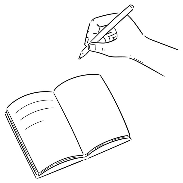 διάνυσμα σύνολο χέρι γράφοντας στο Σημειωματάριο - Διάνυσμα, εικόνα