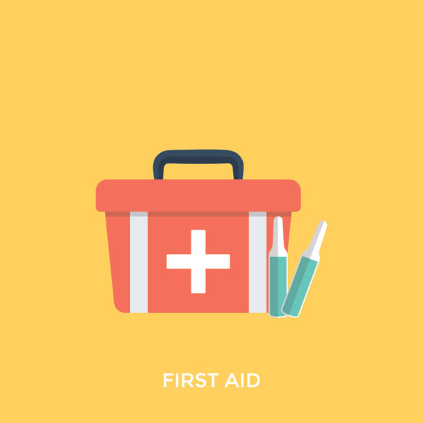 First aid kit symbolising medical treatment  - ベクター画像