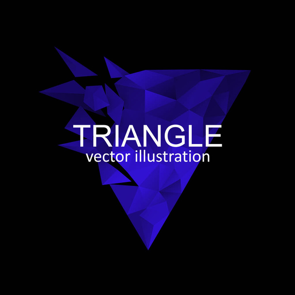 Triangle logo. Abstract explosion. Geometric background. Vector illustration EPS10 - Vektör, Görsel