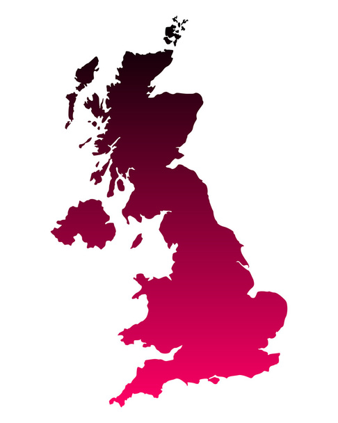 Karte von Großbritannien - Vektor, Bild