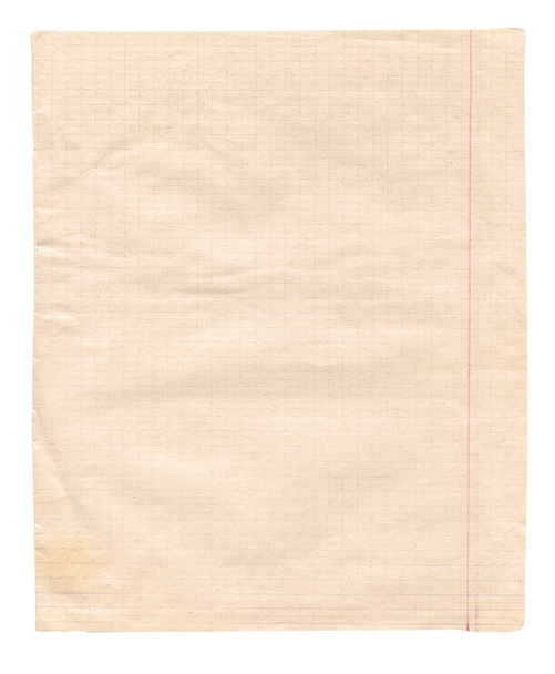 Ruudukko vanha paperi. Graafinen paperinen muistikirja. Vintagepaperin rakenne. Ikääntymiskaavio
 - Valokuva, kuva