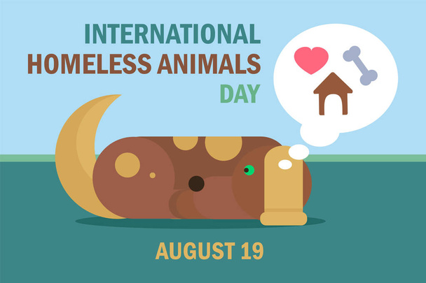 Dia internacional dos animais sem abrigo
 - Vetor, Imagem