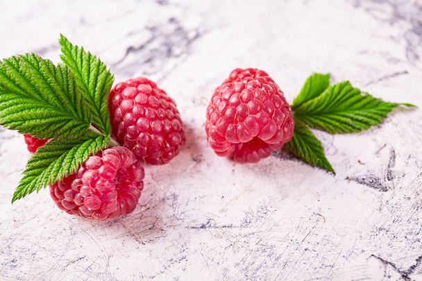 Ripe fresh raspberry close up. Food ingredients. - Photo, Image