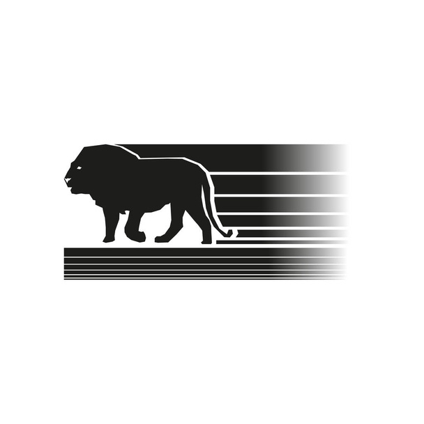 Logo with the image of a lion. Vector illustration. - Διάνυσμα, εικόνα