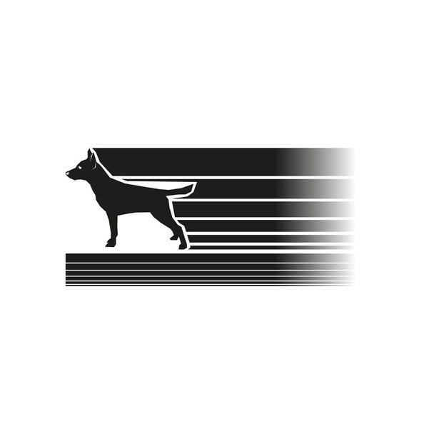 Logo with a picture of a dog. Vector illustration. - Vector, afbeelding