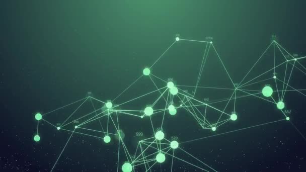 Abstract Network connection concept creative motion graphic background with hacker code running - Footage, Video