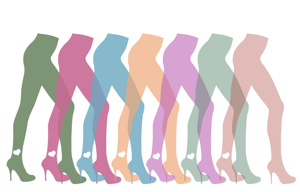 female legs in tights - Διάνυσμα, εικόνα