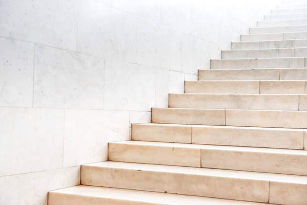 Marble staircase with stone stairs in building - Photo, Image