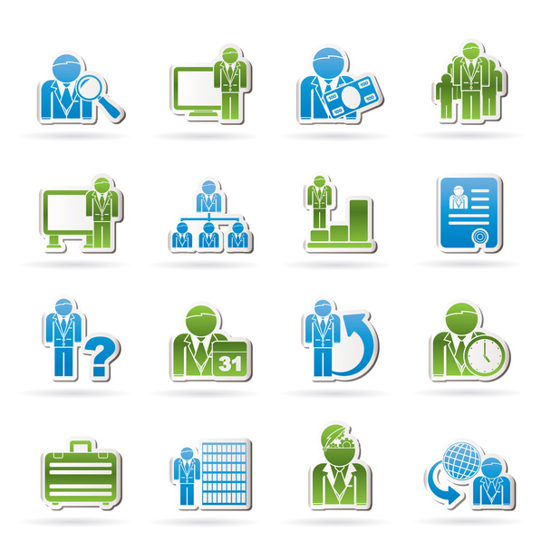 Business, management and hierarchy icons - Vector, imagen
