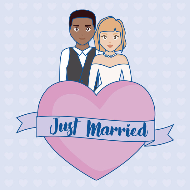 Just married design - Vector, Image