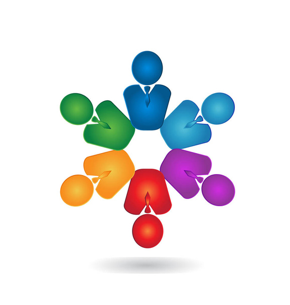 Teamwork professionelle Geschäftsleute Logo - Vektor, Bild