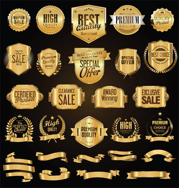 Retro vintage badges and labels vector collection - ベクター画像