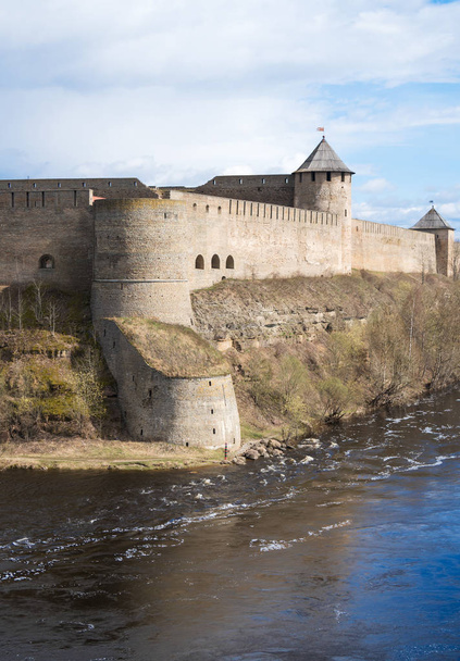 Ivangorod Fortress. View from Estonian side. - Photo, image