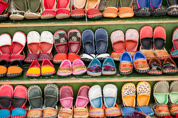 Sada tradiční ručně vyráběné kožené jemenských boty - Fotografie, Obrázek