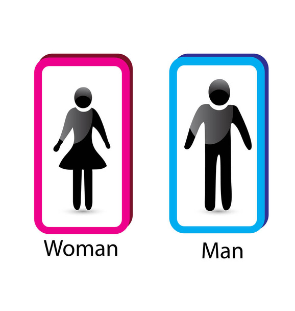 Hombre y mujer vector símbolo de identidad
 - Vector, Imagen
