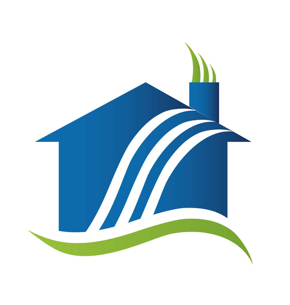 Green house environment friendly vector logo symbol - Vector, Image