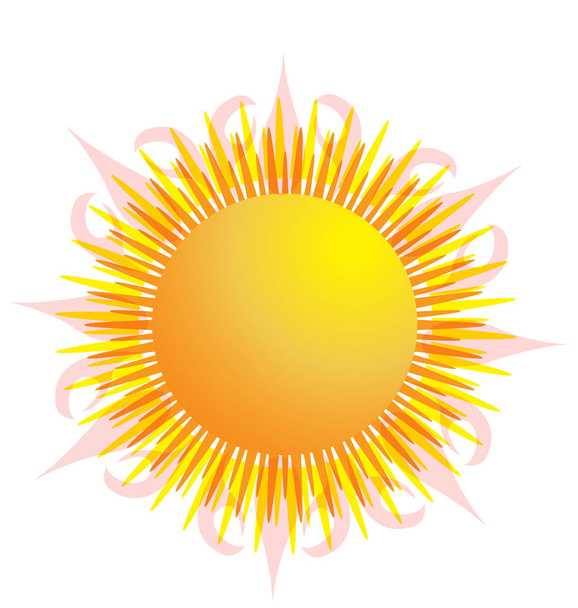 Słoneczny symbol wektor ikona logo - Wektor, obraz