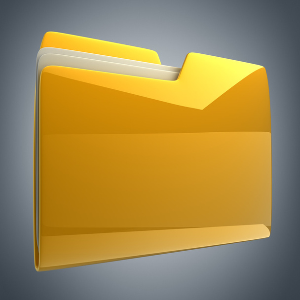 Yellow folder. - Foto, afbeelding