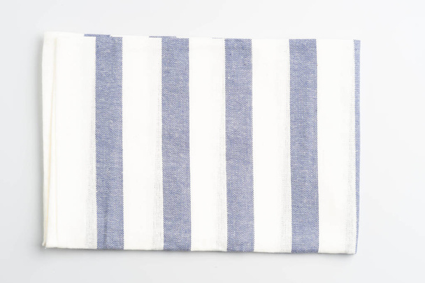 towel striped cloth set isolated on white background - Fotoğraf, Görsel