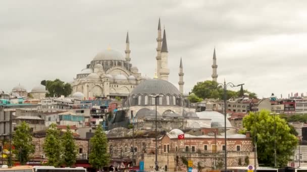 Σουλεϊμανιγιέ Τζαμί στην Κωνσταντινούπολη, Τουρκία. Ώρα λήξη 4k βίντεο. - Πλάνα, βίντεο