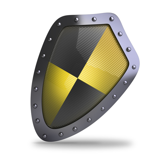 Yellow and black shield - Photo, Image