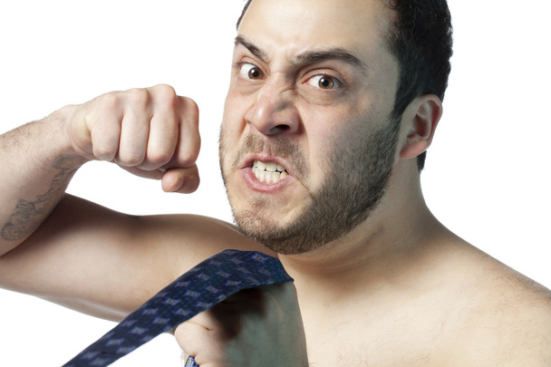 ένας θυμωμένος άνθρωπος με μια στενή γροθιά - Φωτογραφία, εικόνα