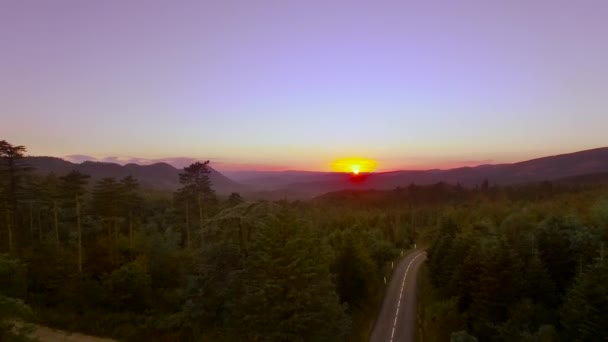 mountain road scene at dusk - Footage, Video
