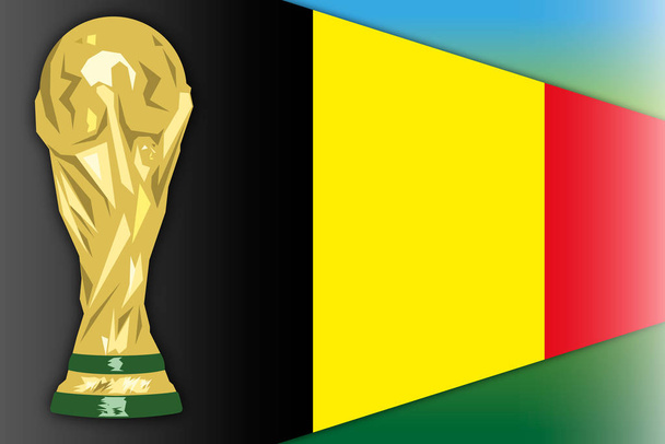Belgien Flagge und Weltmeisterschaft, Russland 2018, Endphase - Vektor, Bild