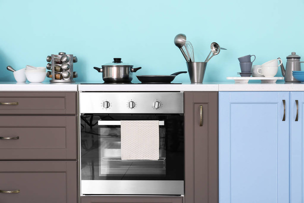 Modern stylish kitchen interior - Фото, зображення